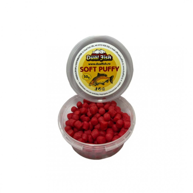Puffy Soft, dimensiune meni, aroma de CAPSUNI (ROSU), 50 g