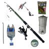Set lanseta telescopica Knight 3 m, mulineta CB 240, nada si accesorii