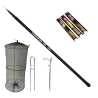 Set undita Fishing 4 m, juvelnic, 3 linii si suport undita